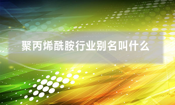 聚丙烯酰胺行業(yè)別名叫什么（聚丙烯酰胺在不同行業(yè)的叫法）