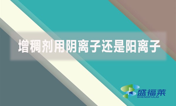 聚丙烯酰胺增稠劑用陰離子還是陽離子的？