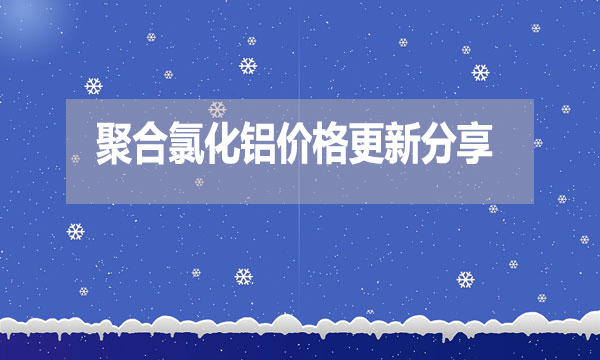 2024年7月22日聚合氯化鋁價(jià)格更新分享